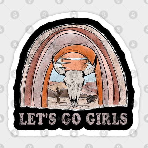 Graphic Let's Go Girls Funny Gifts Boy Girl Sticker by DesignDRart